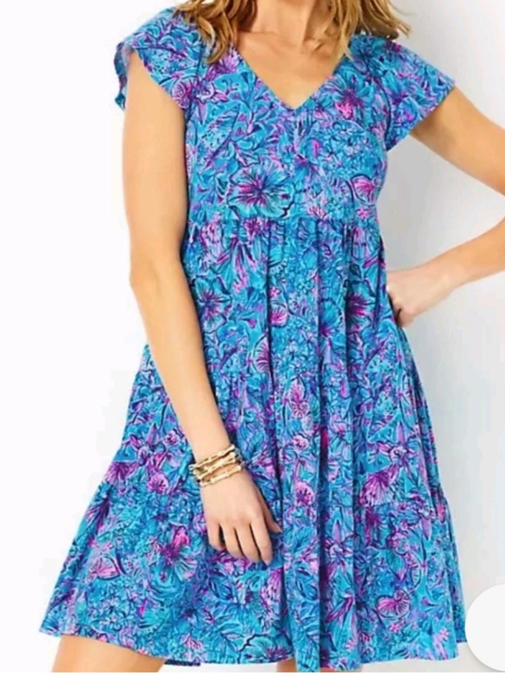 Lilly Pulitzer Kawai Swing Dress Breakwater Blue Shells and Bells | Size XS